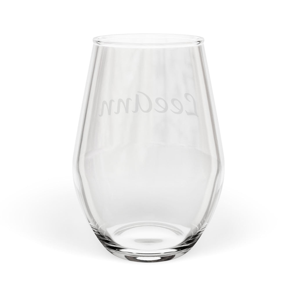 Personalized Stemless Wine Glass — Custom Name "LeeAnne" 11.75oz
