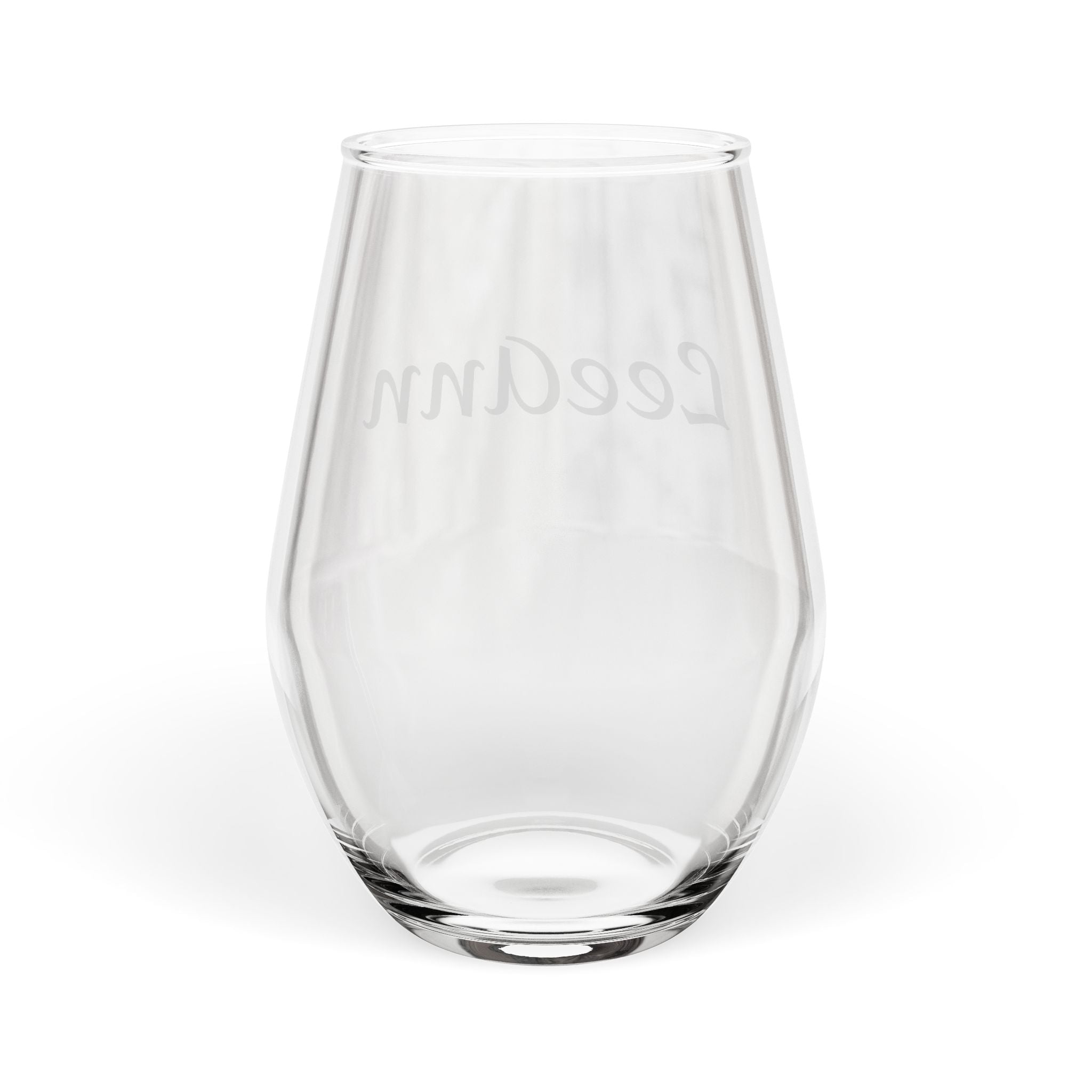 Personalized Stemless Wine Glass — Custom Name "LeeAnne" 11.75oz
