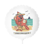 Retired & Living My Best Life Balloon — 11" Round/Heart-Shaped Celebration Balloon