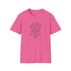 Paw-fect Life T-Shirt — Floral Paw Print Tee for Dog & Cat Lovers