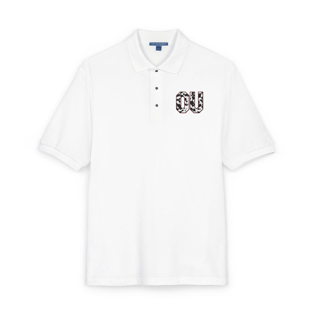 Embroidered 'OU'  Polo Shirt