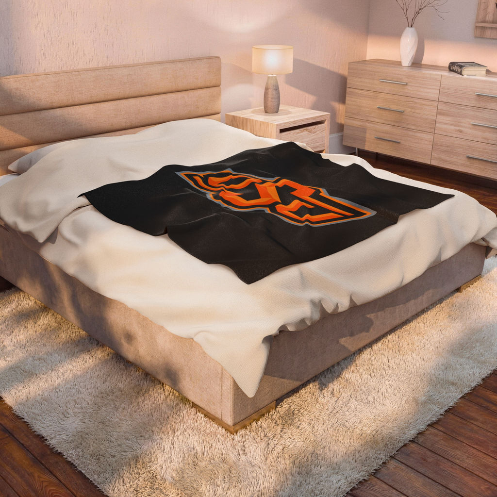OSU Velveteen Plush Blanket — Cozy Oklahoma State Logo Throw