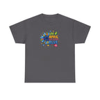 "In April We Wear Blue" Autism Awareness Floral Tee