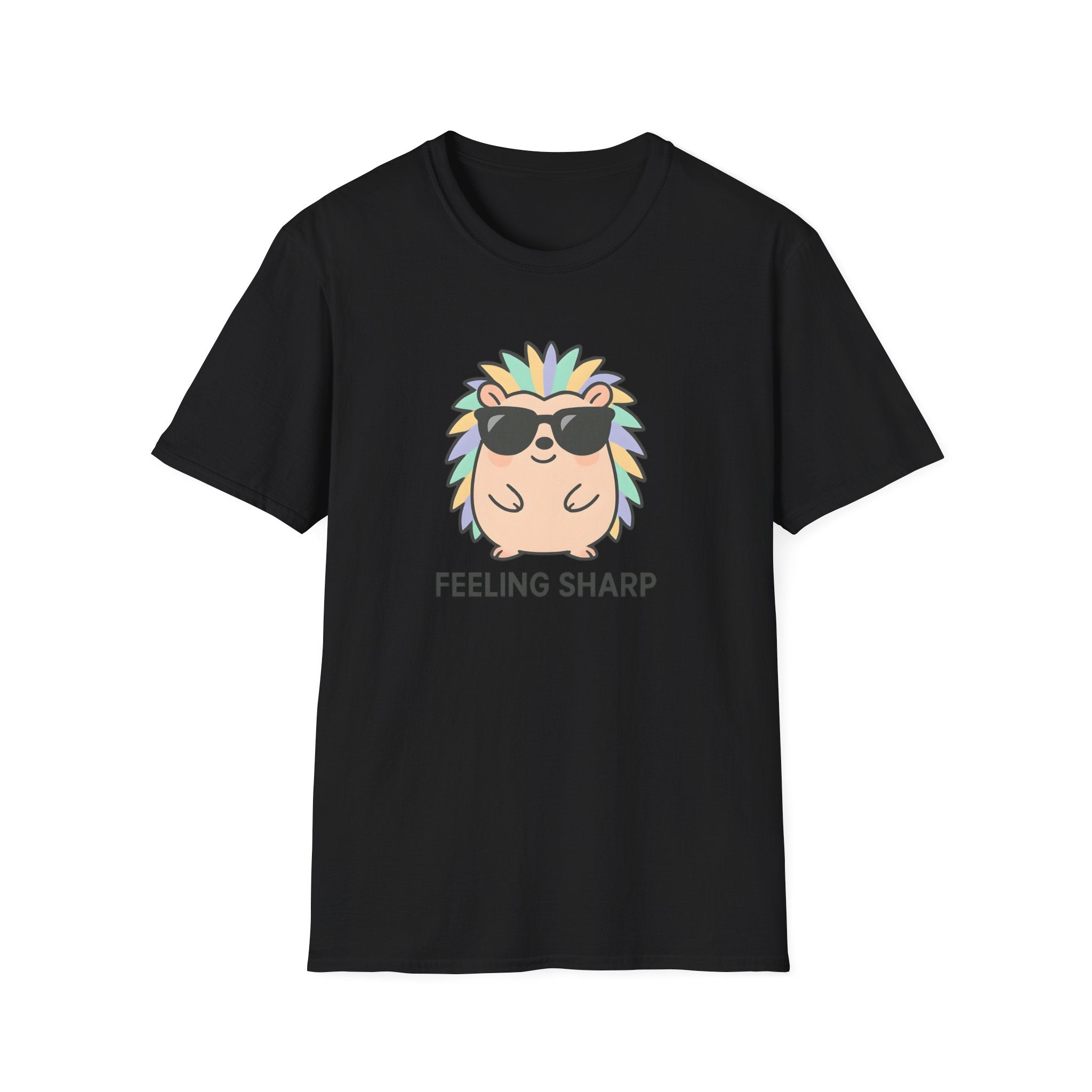 Feeling Sharp Hedgehog T-Shirt — Cute Sunglasses Prickly Cartoon Tee