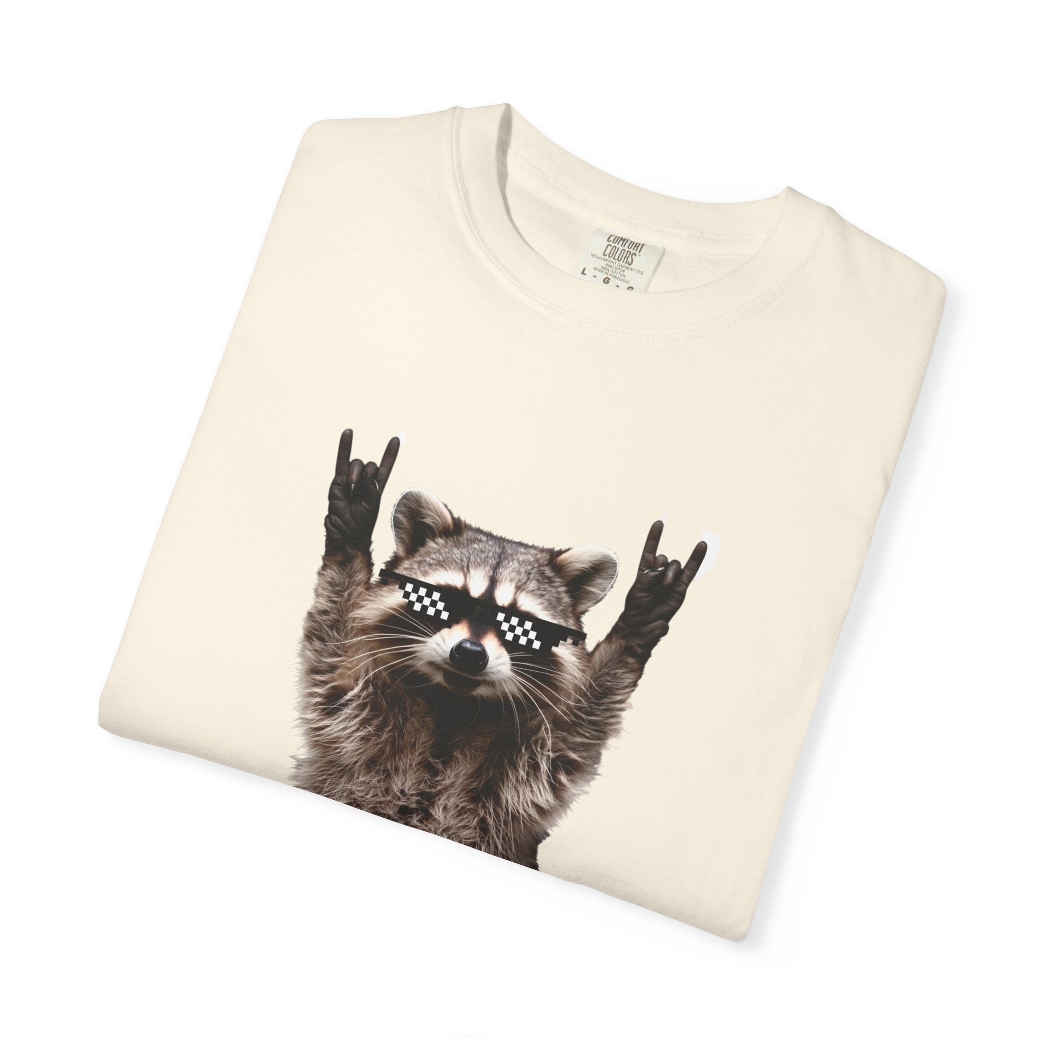 Rock On Raccoon T-Shirt — Cool Sunglasses Graphic Tee