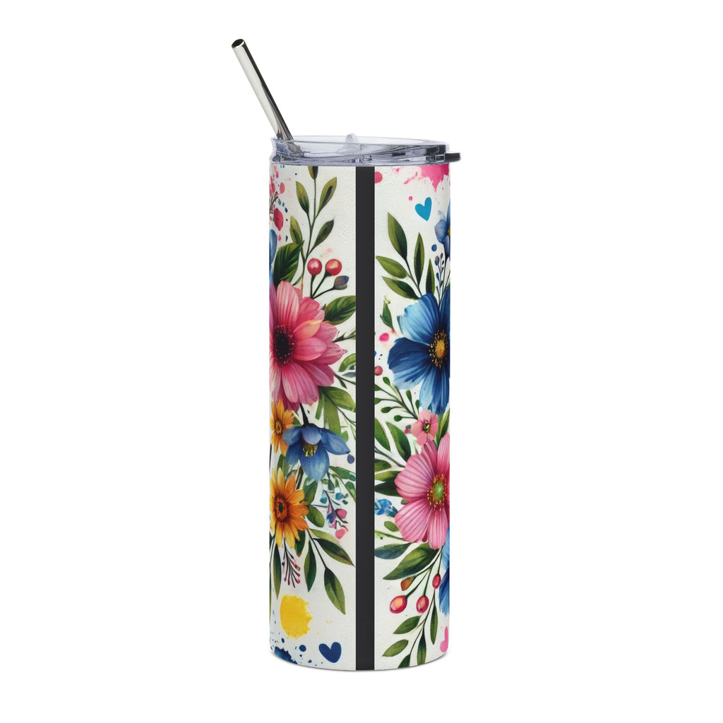 Best Mom Ever Stainless Steel Tumbler - 20oz Floral Travel Cup