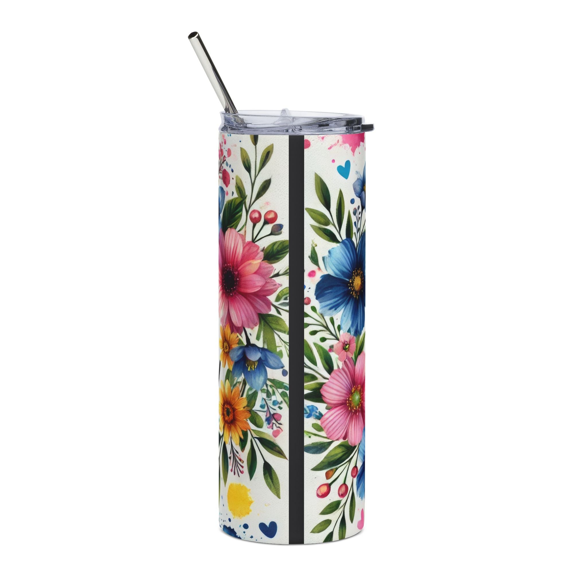 Best Mom Ever Stainless Steel Tumbler - 20oz Floral Travel Cup