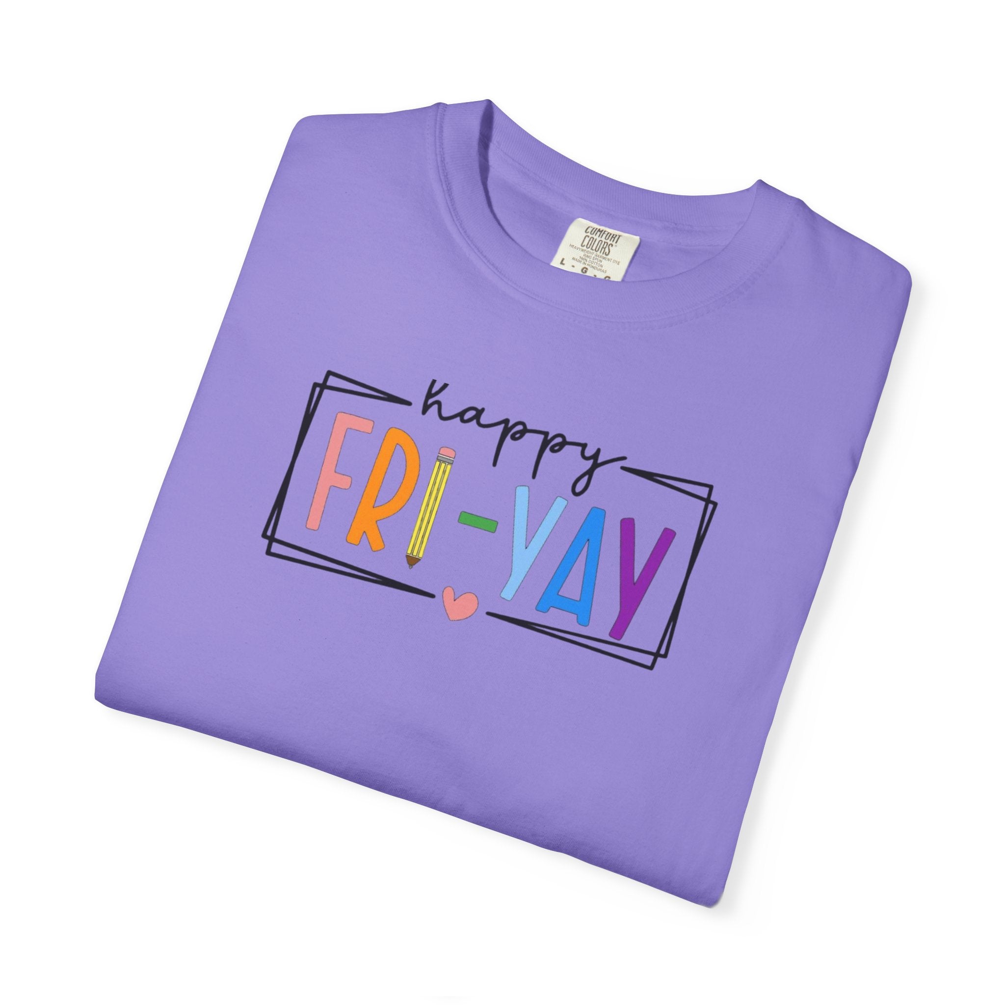 Fri-Yay T-Shirt — Colorful ‘Happy FRI-YAY’ Casual Tee