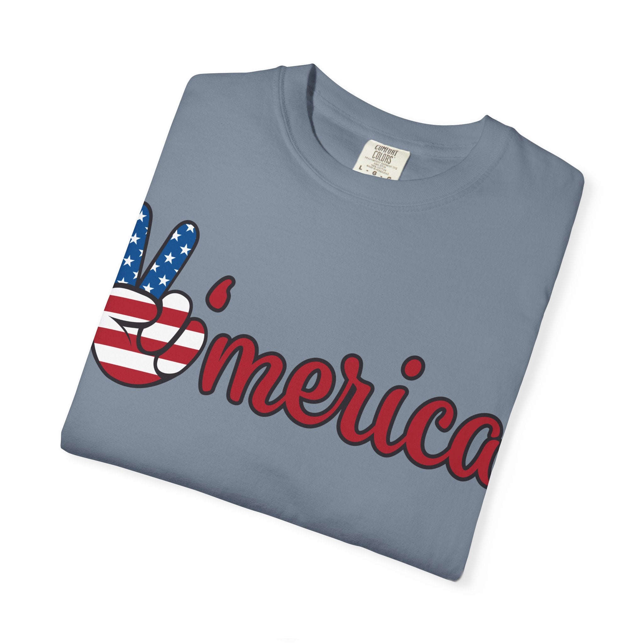 'Merica Peace Sign T-Shirt — Patriotic USA Flag Graphic Tee for 4th of July