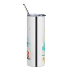 Beach Palm 20oz Stainless Steel Tumbler – Tropical Seaside Drinkware