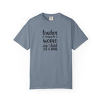 Teacher T-Shirt – "Changing the World One Child at a Time" Inspirational Educator Tee