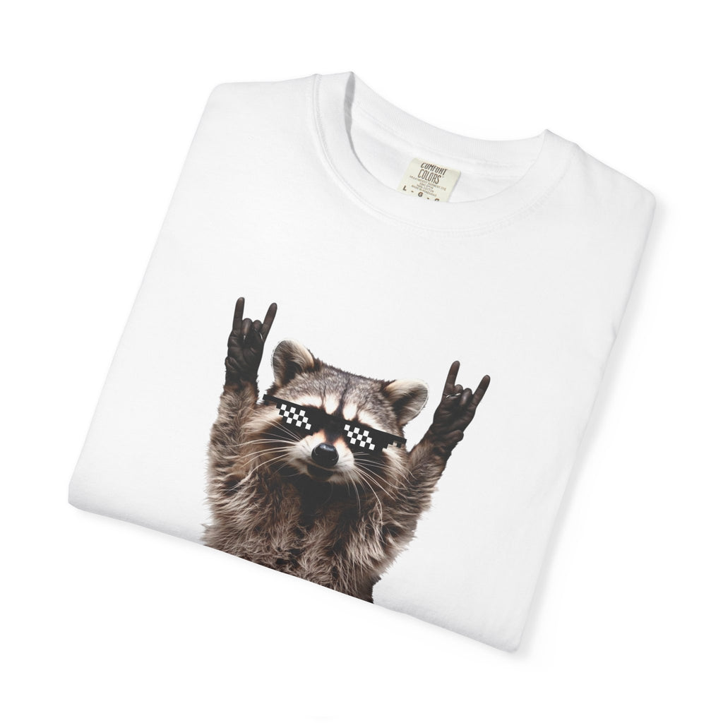 Rock On Raccoon T-Shirt — Cool Sunglasses Graphic Tee