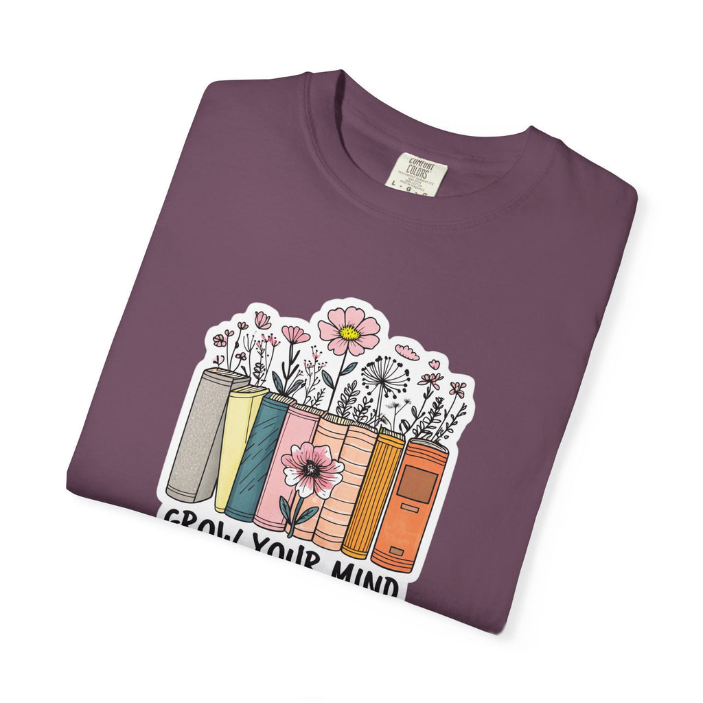 Grow Your Mind Book Stack T-Shirt