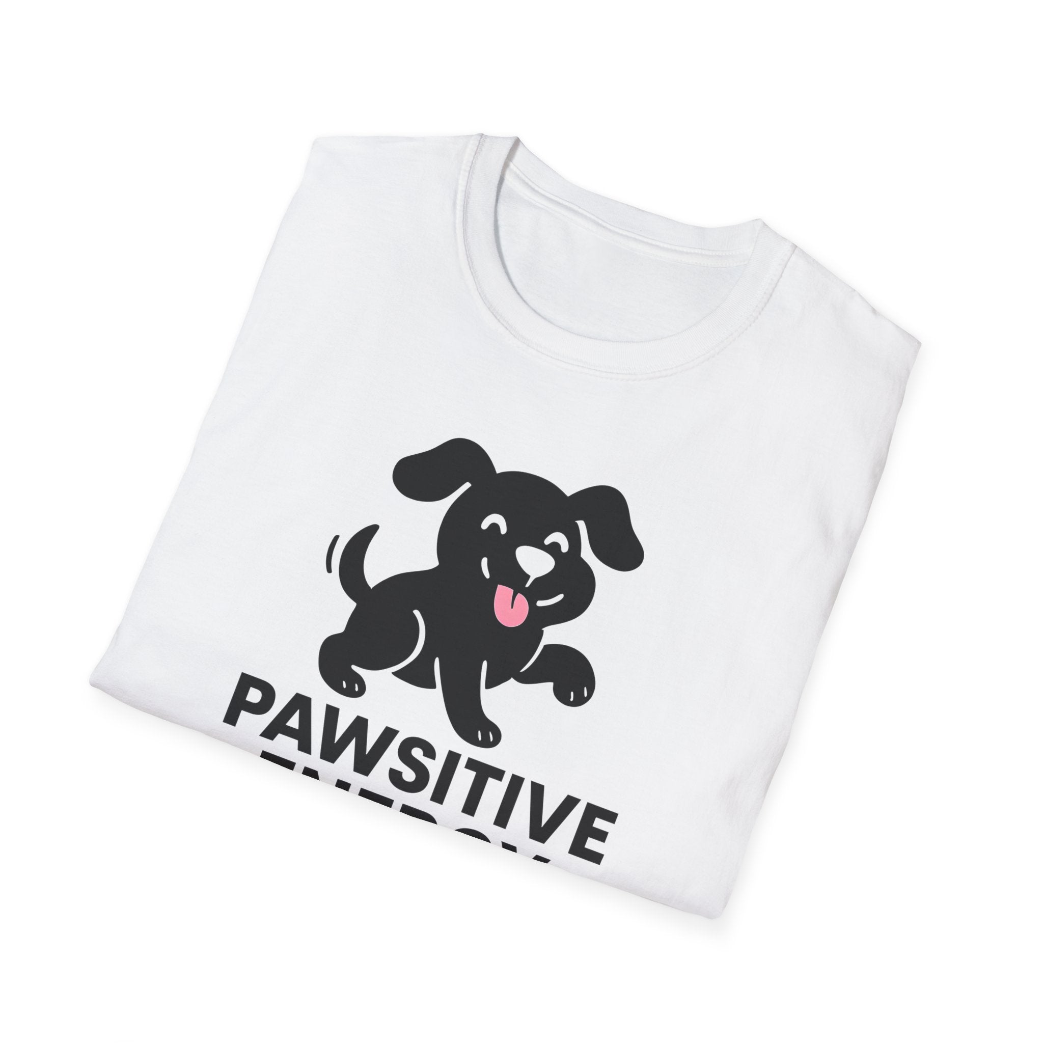 Pawsitive Energy T-Shirt — Cute Happy Puppy Graphic Tee for Dog Lovers