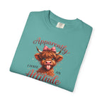 Attitude Highland Cow T-Shirt — "Apparently I Have an Attitude" Cute Cow Graphic Tee