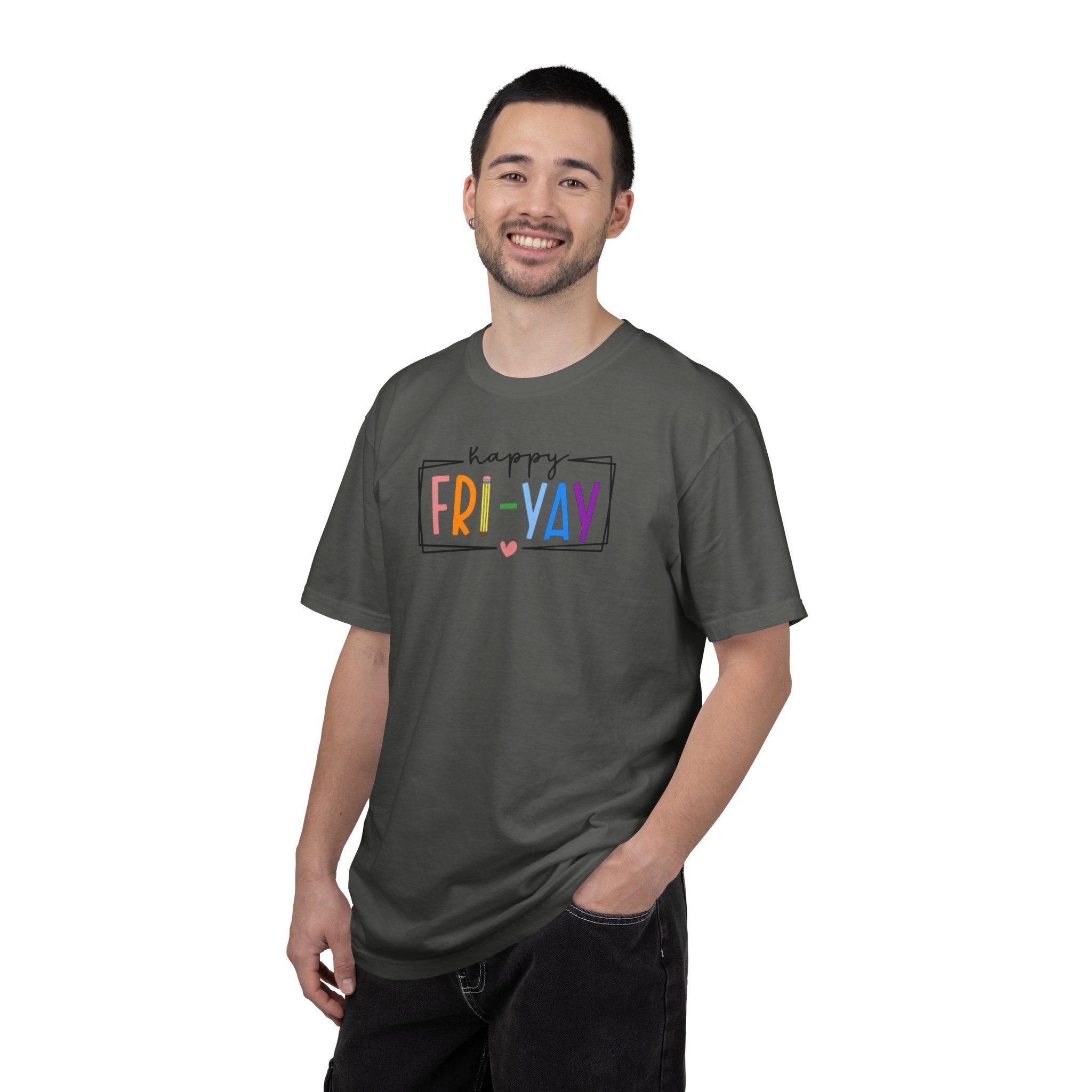 Fri-Yay T-Shirt — Colorful ‘Happy FRI-YAY’ Casual Tee