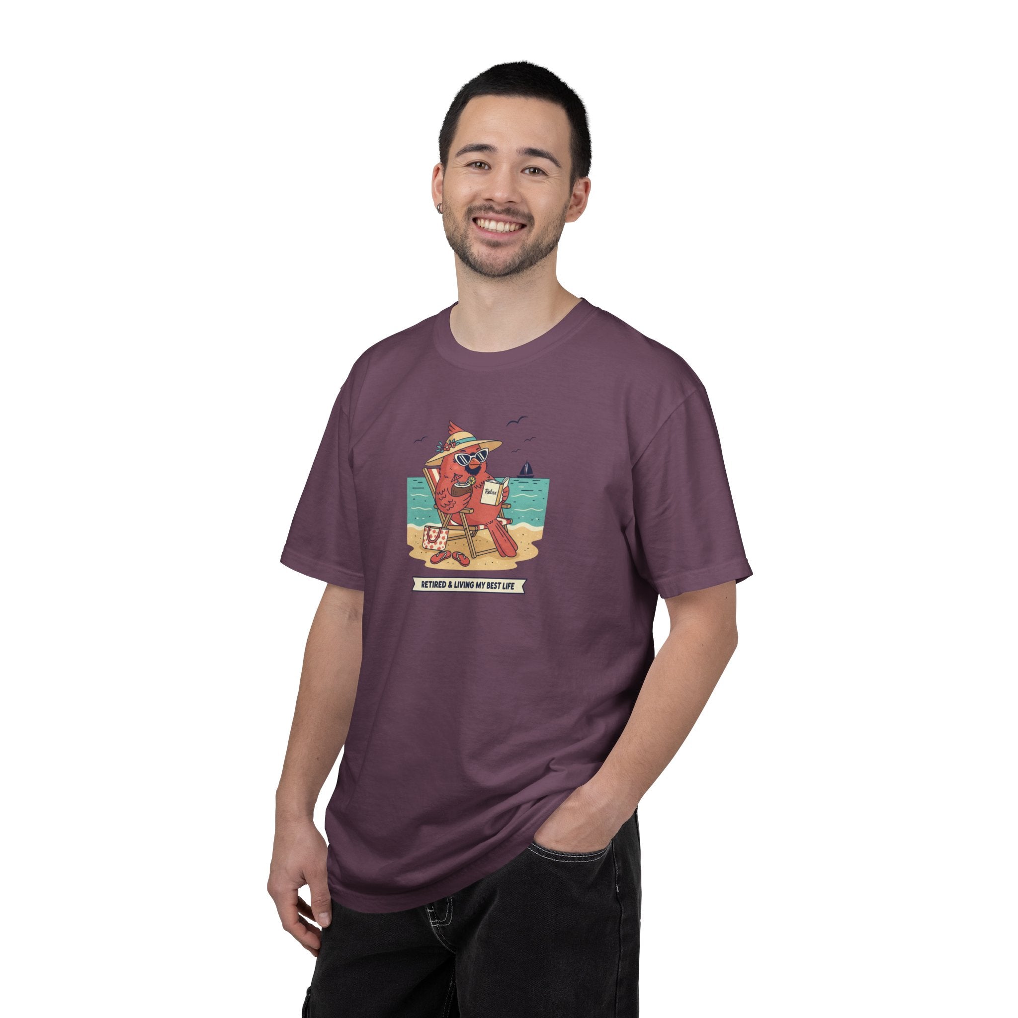 Beach Cardinal Relaxing T-Shirt — Retro Summer Tee