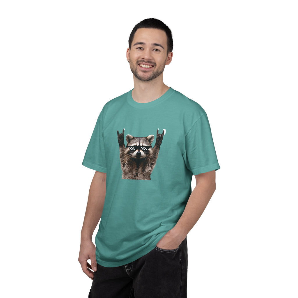 Rock On Raccoon T-Shirt — Cool Sunglasses Graphic Tee