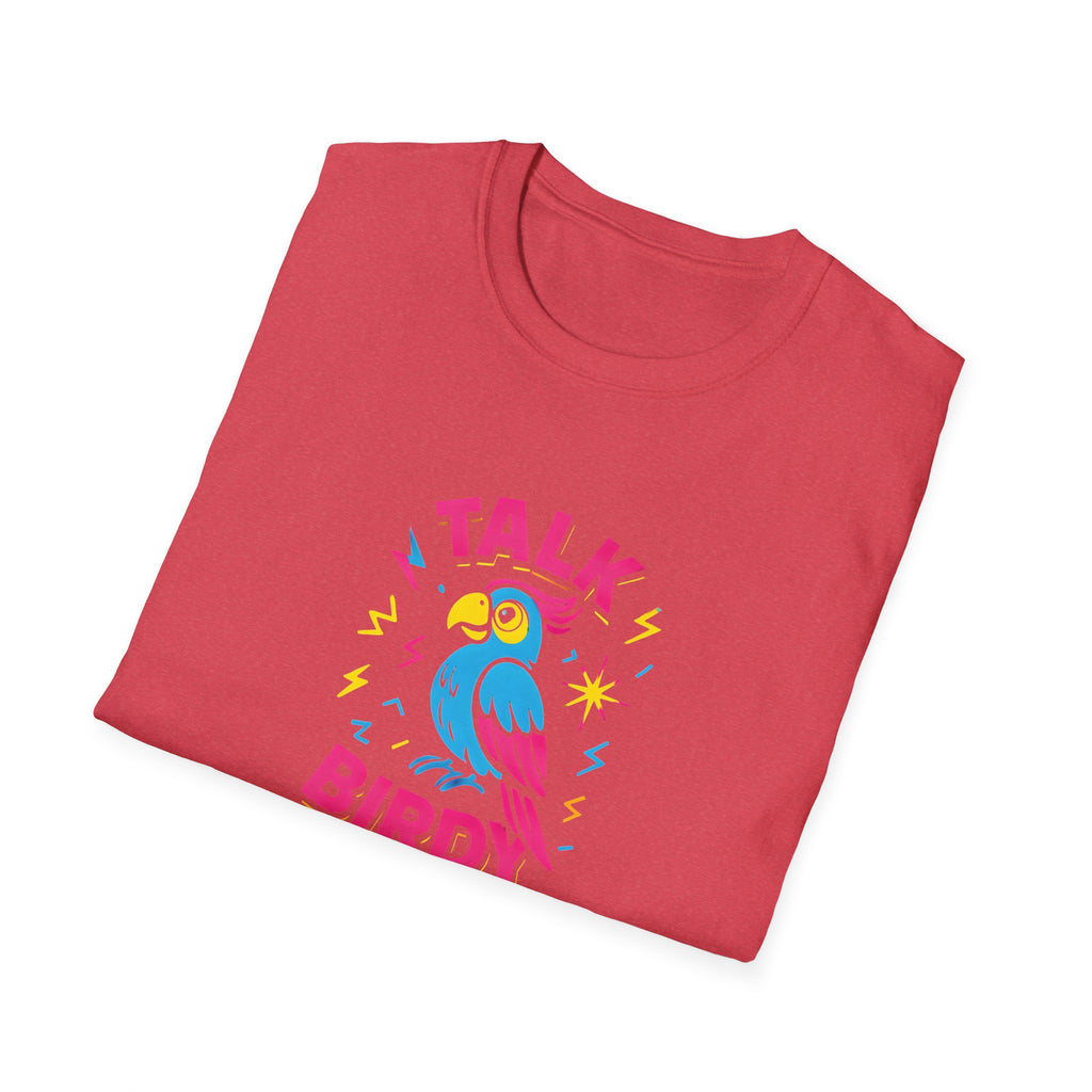 Talk Birdy To Me T-Shirt — Colorful Parrot Graphic Tee