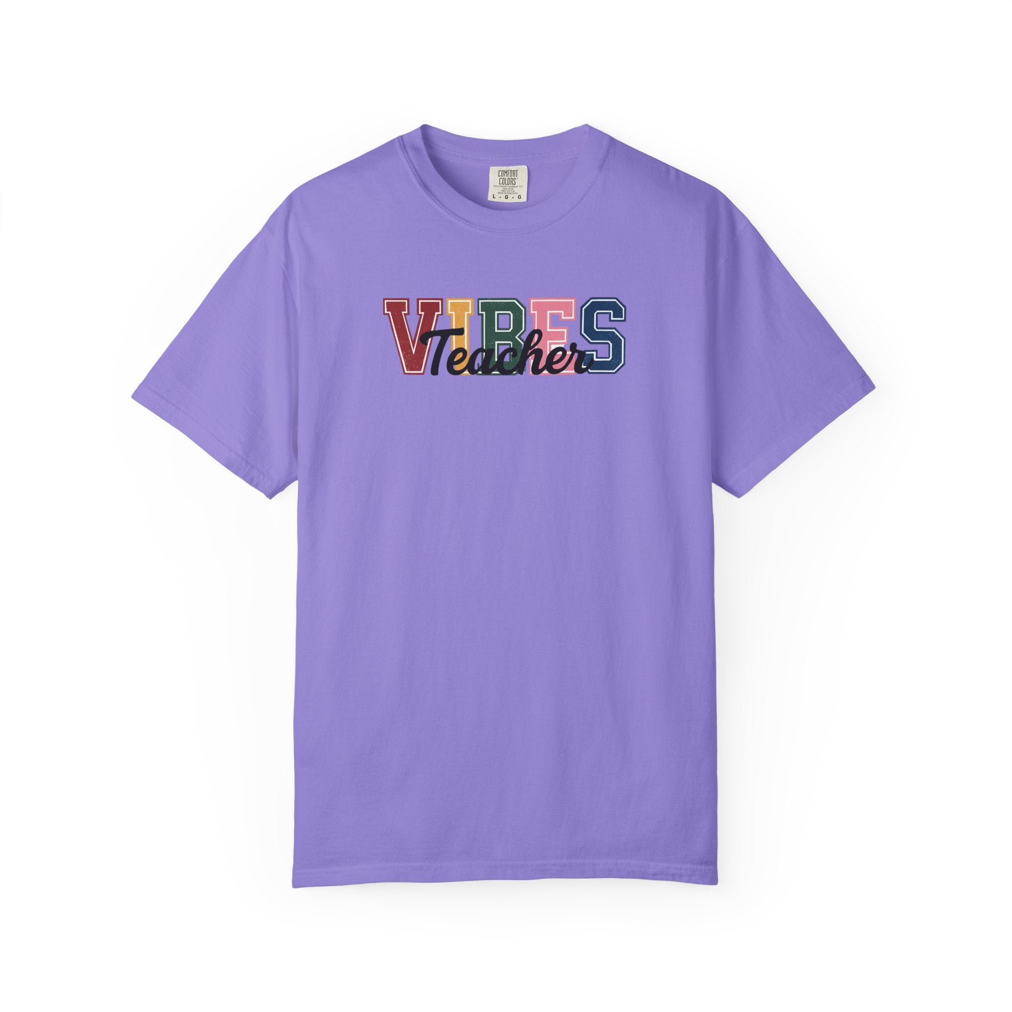 VIBES Teachers T-Shirt — Colorful Retro School Pride Tee
