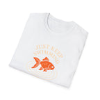 T‑Shirt — "Just Keep Swimming" Orange Fish Graphic Tee