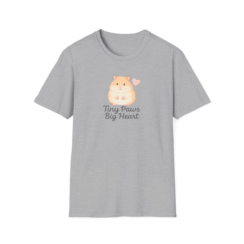 Tiny Paws Big Heart T-Shirt — Cute Hamster Graphic Tee