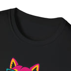 Pawsome Sunglasses Dog T-Shirt – Retro Neon Shiba Graphic Tee