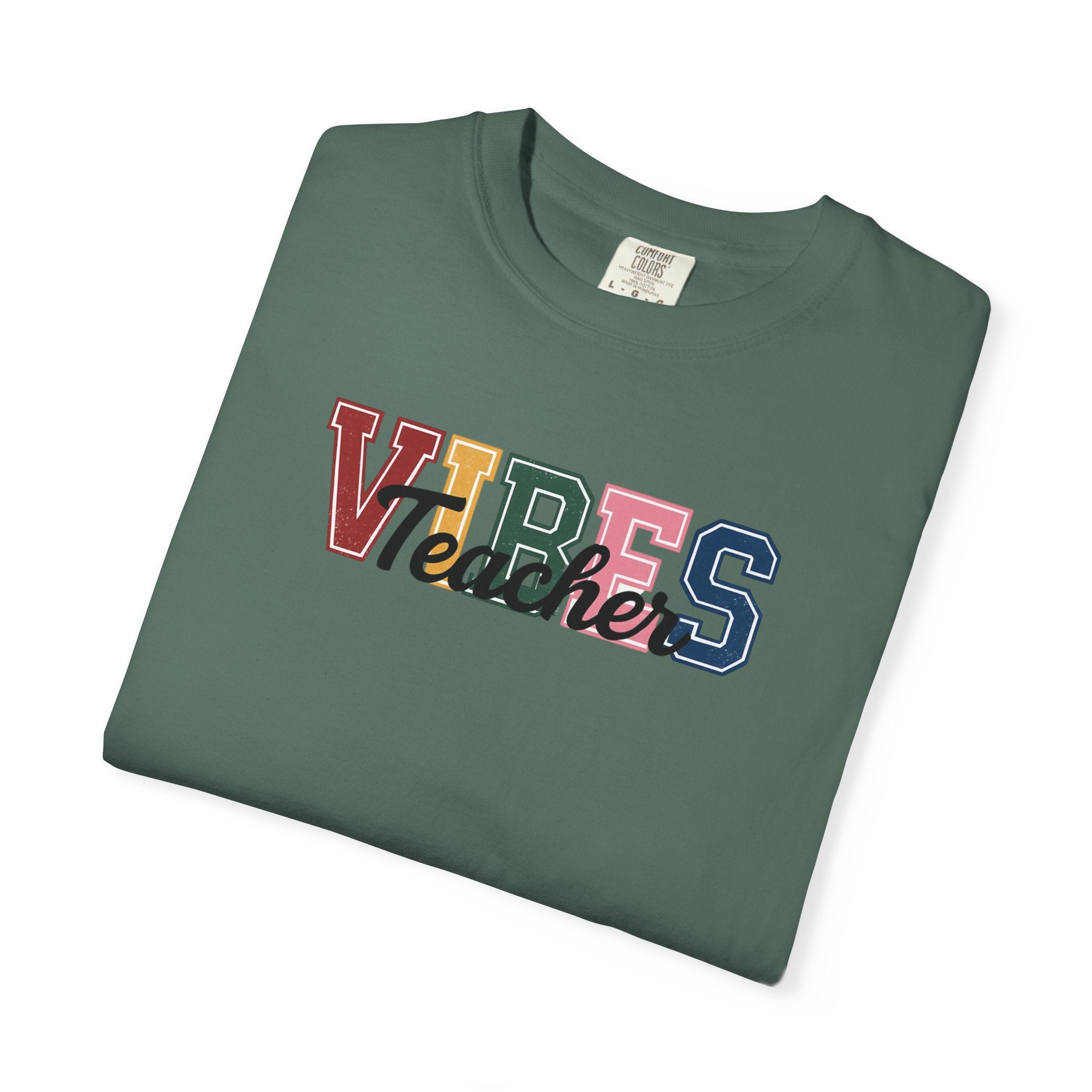 VIBES Teachers T-Shirt — Colorful Retro School Pride Tee
