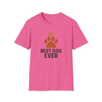 Best Dog Ever T-Shirt — Paw Print with Crown Dog Lover Tee