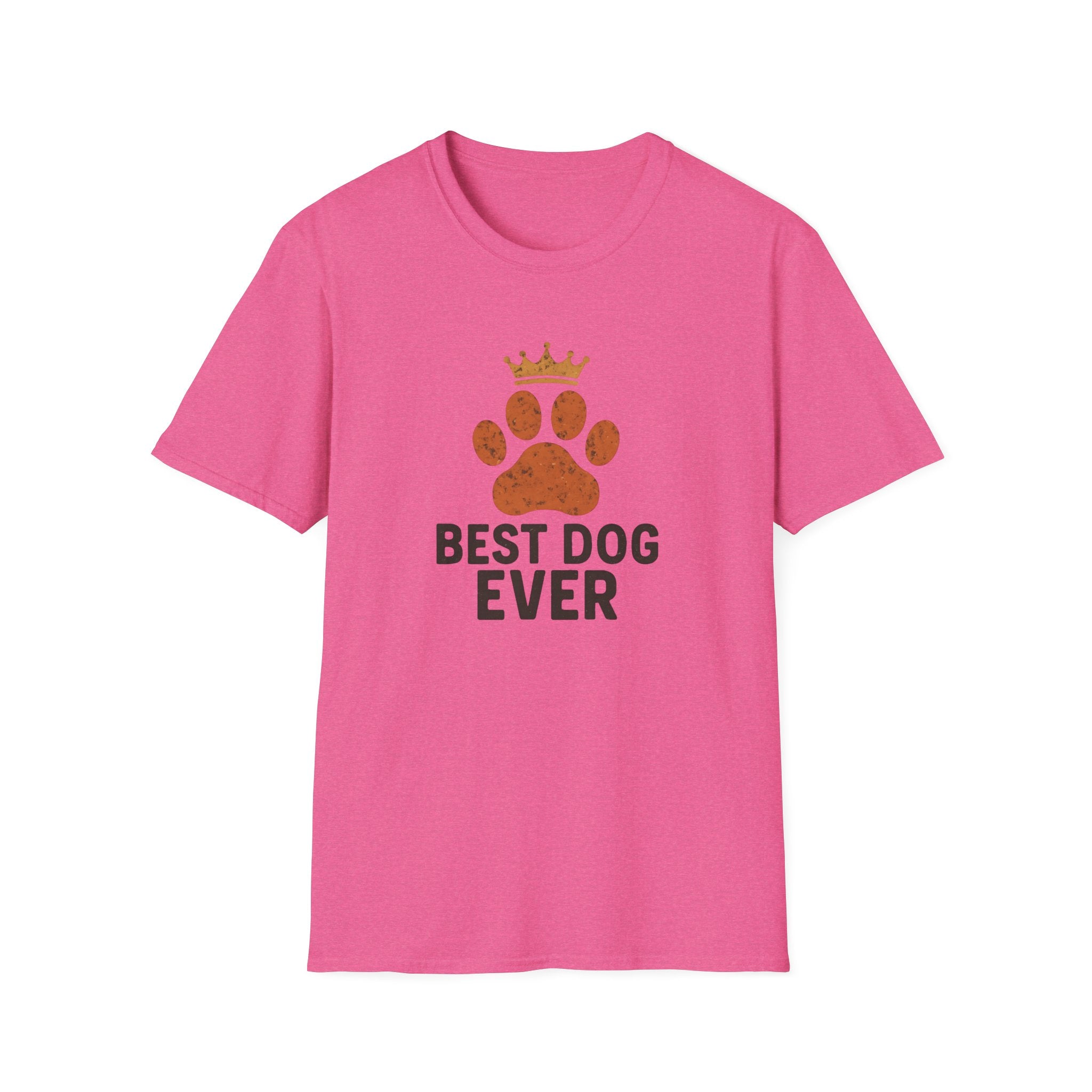 Best Dog Ever T-Shirt — Paw Print with Crown Dog Lover Tee