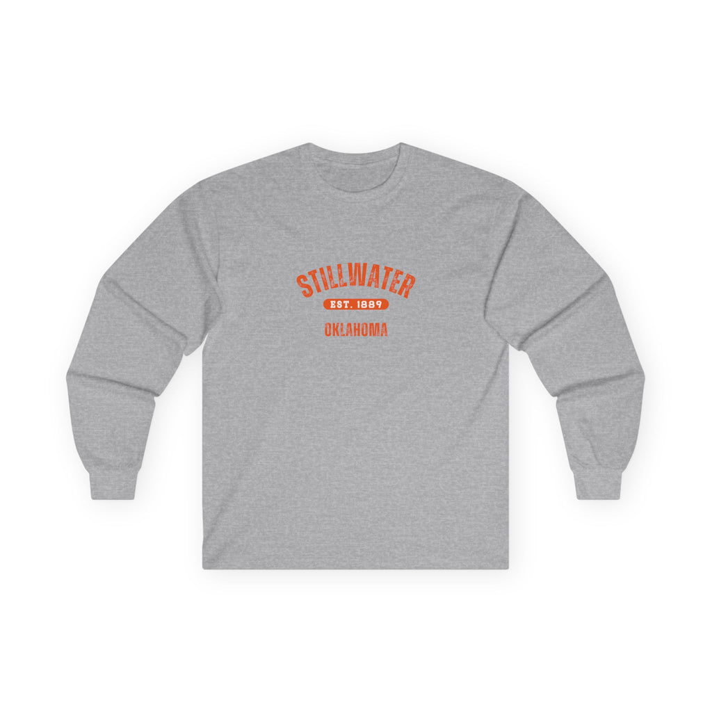 Stillwater Oklahoma Long Sleeve Tee — Vintage Campus Shirt