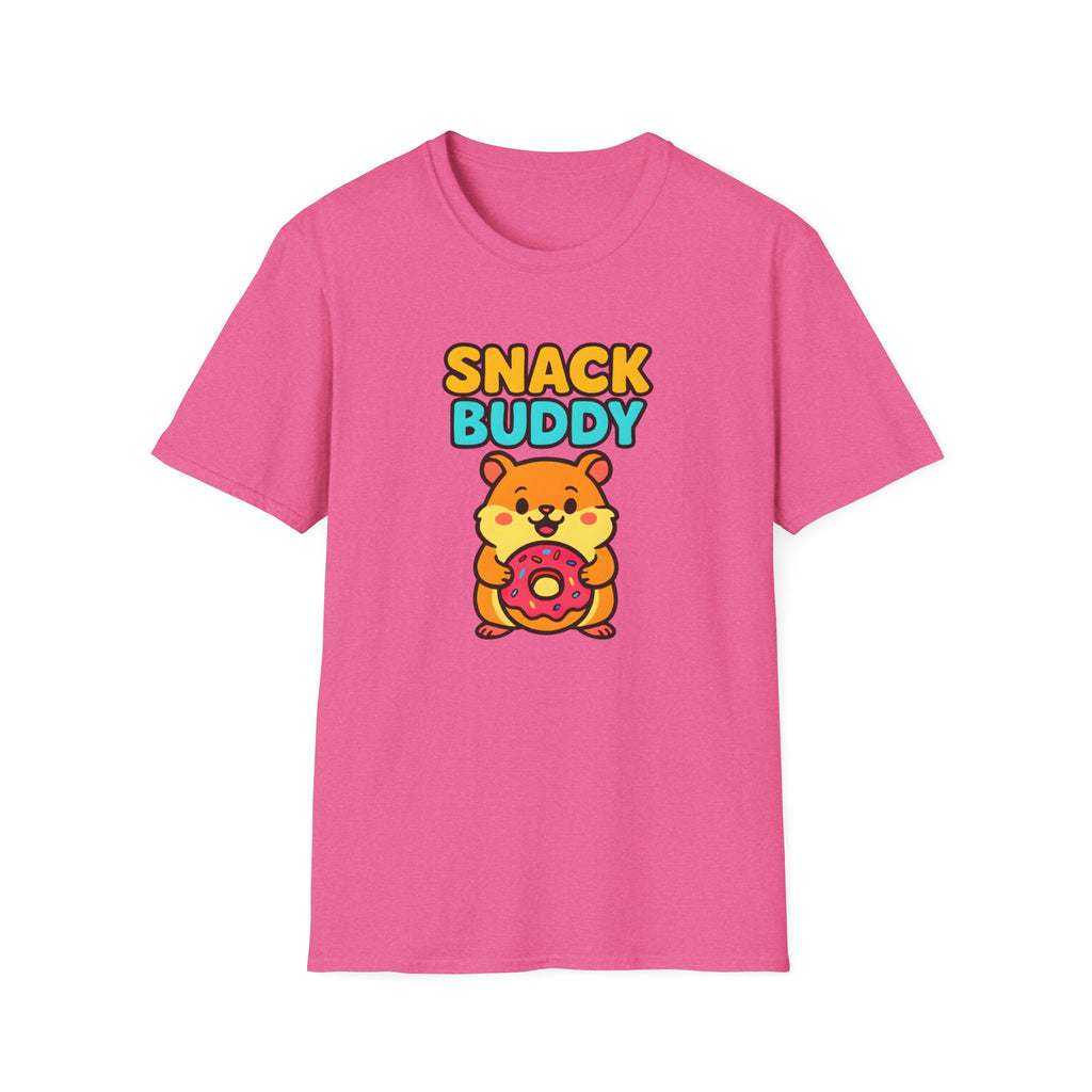 Snack Buddy T‑Shirt — Cute Cartoon Hamster Holding Donut