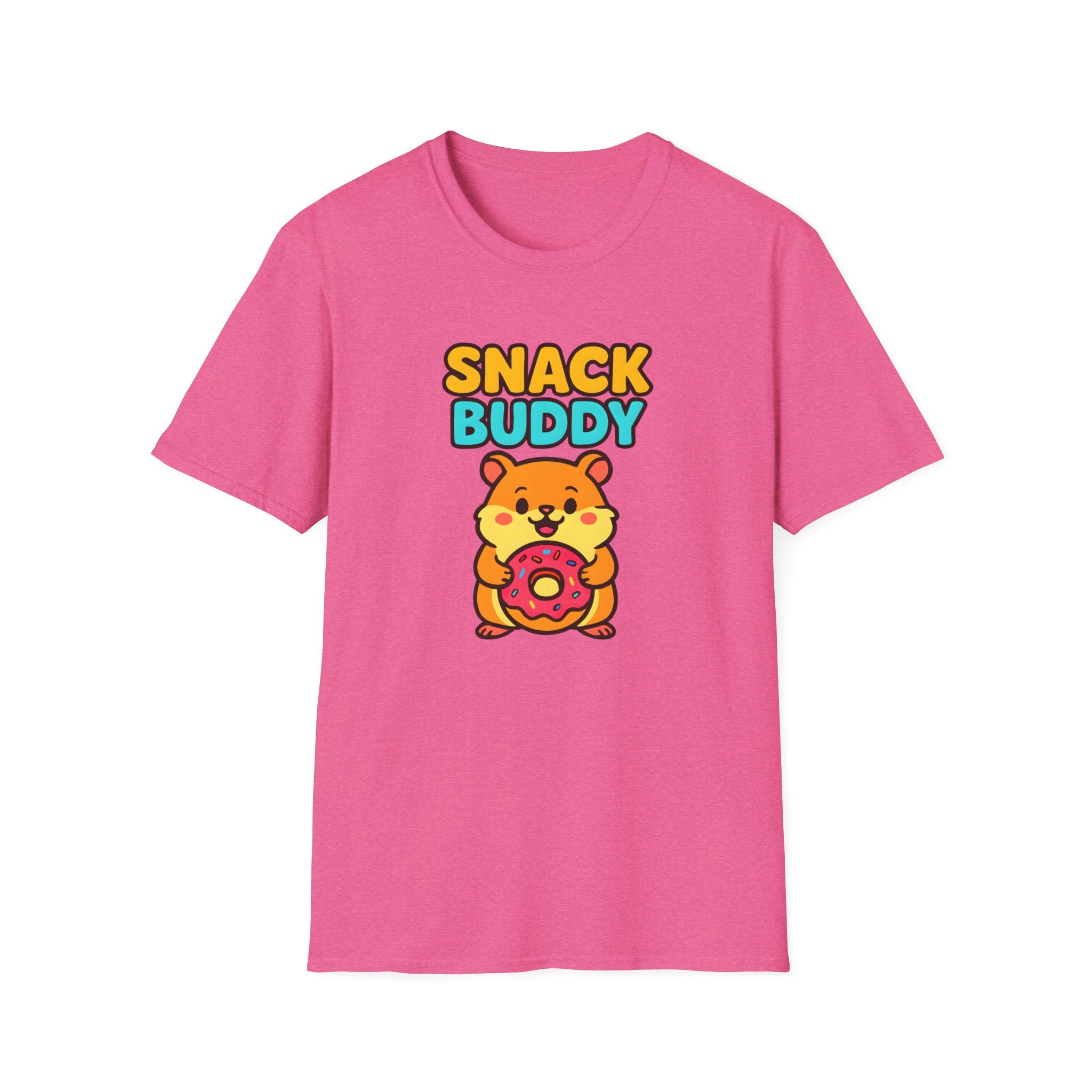 Snack Buddy T‑Shirt — Cute Cartoon Hamster Holding Donut