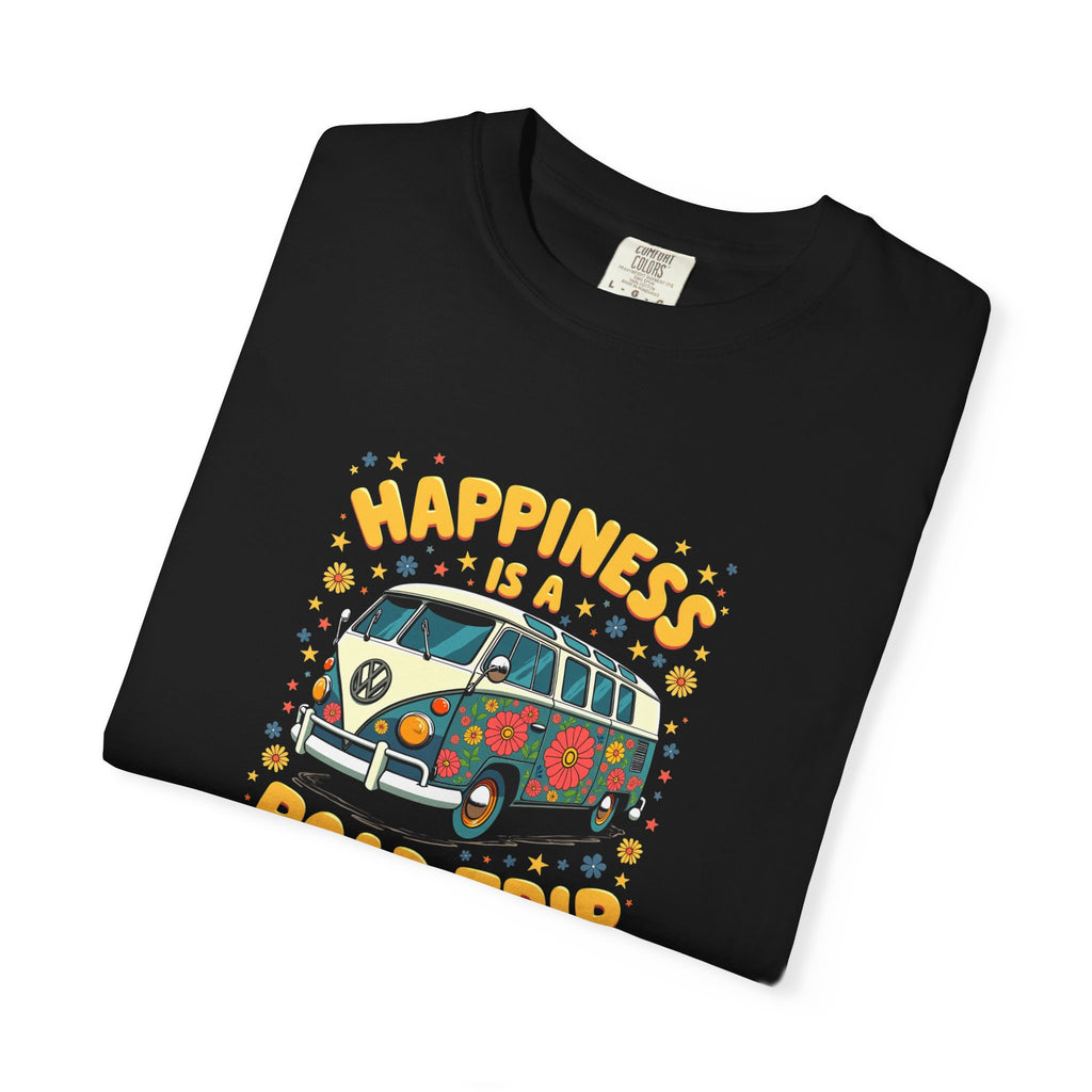 Road Trip T-Shirt — "Happiness Is A Road Trip" Vintage Camper Tee