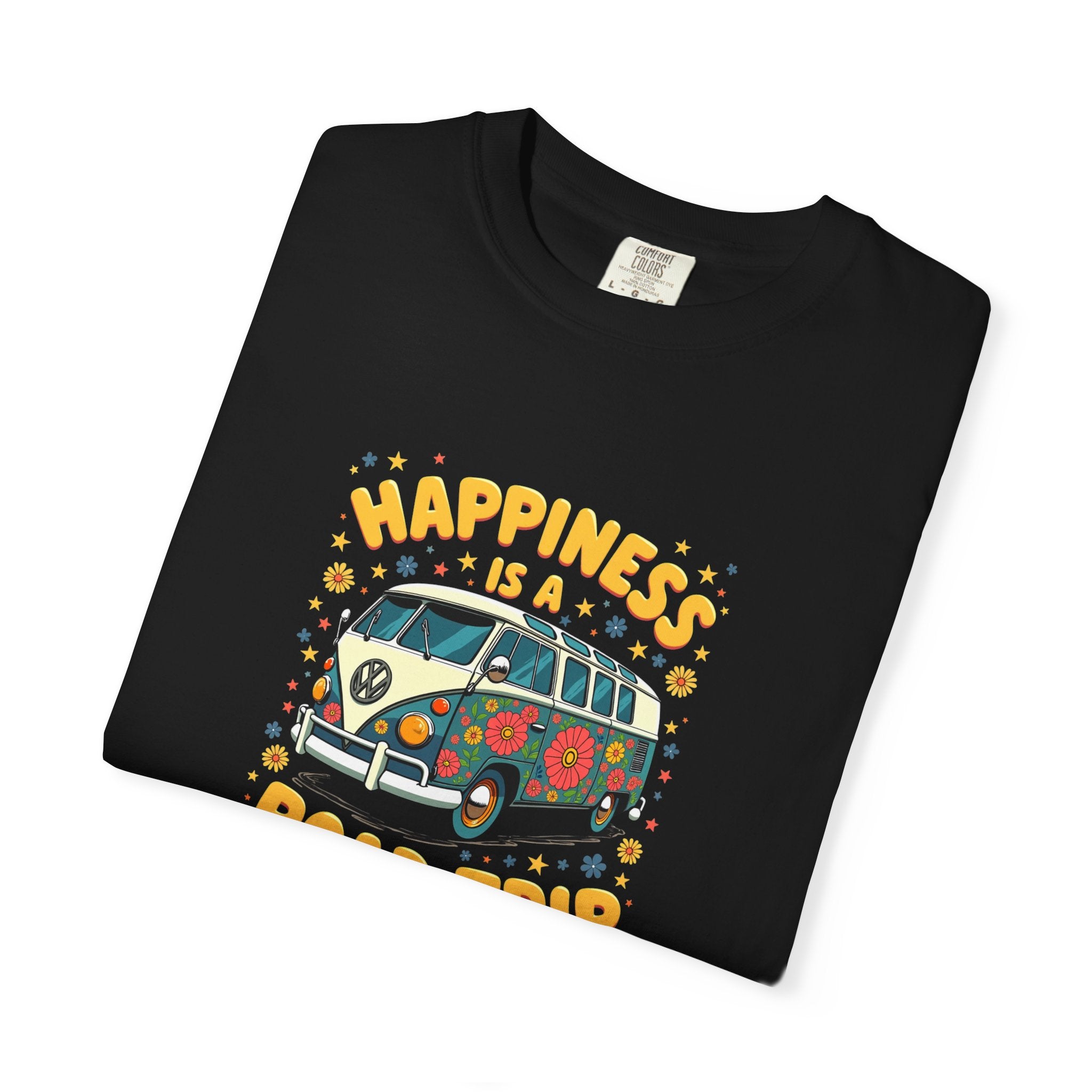 Road Trip T-Shirt — "Happiness Is A Road Trip" Vintage Camper Tee