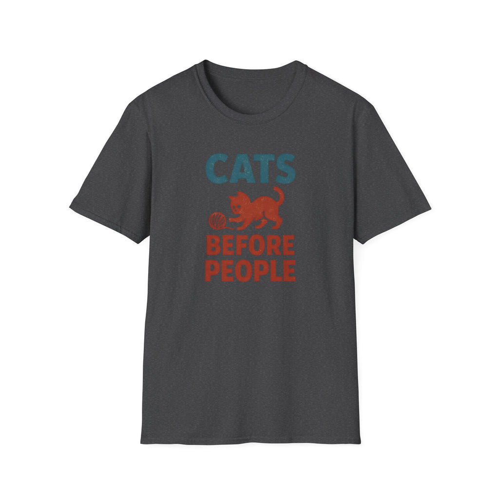 Cats Before People T-Shirt — Funny Retro Cat Lover Tee