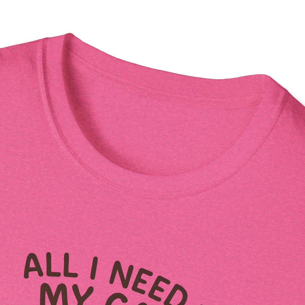Cat and Coffee T‑Shirt — "All I Need Is My Cat and Coffee" Cute Cat in Mug Tee