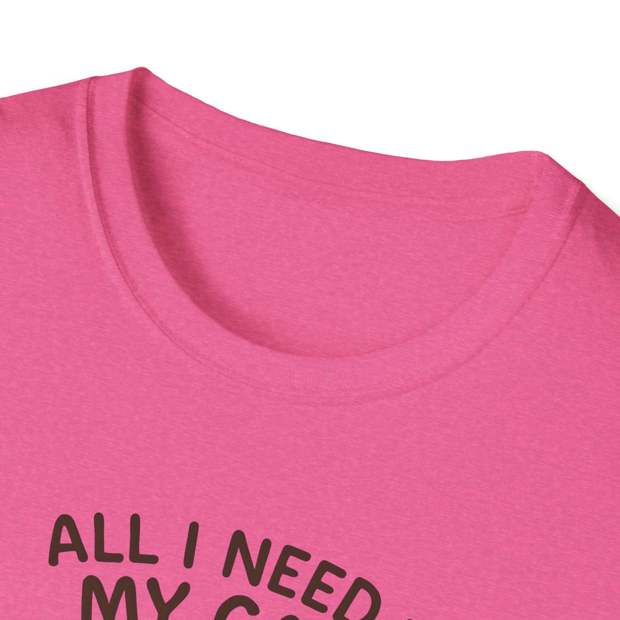Cat and Coffee T‑Shirt — "All I Need Is My Cat and Coffee" Cute Cat in Mug Tee