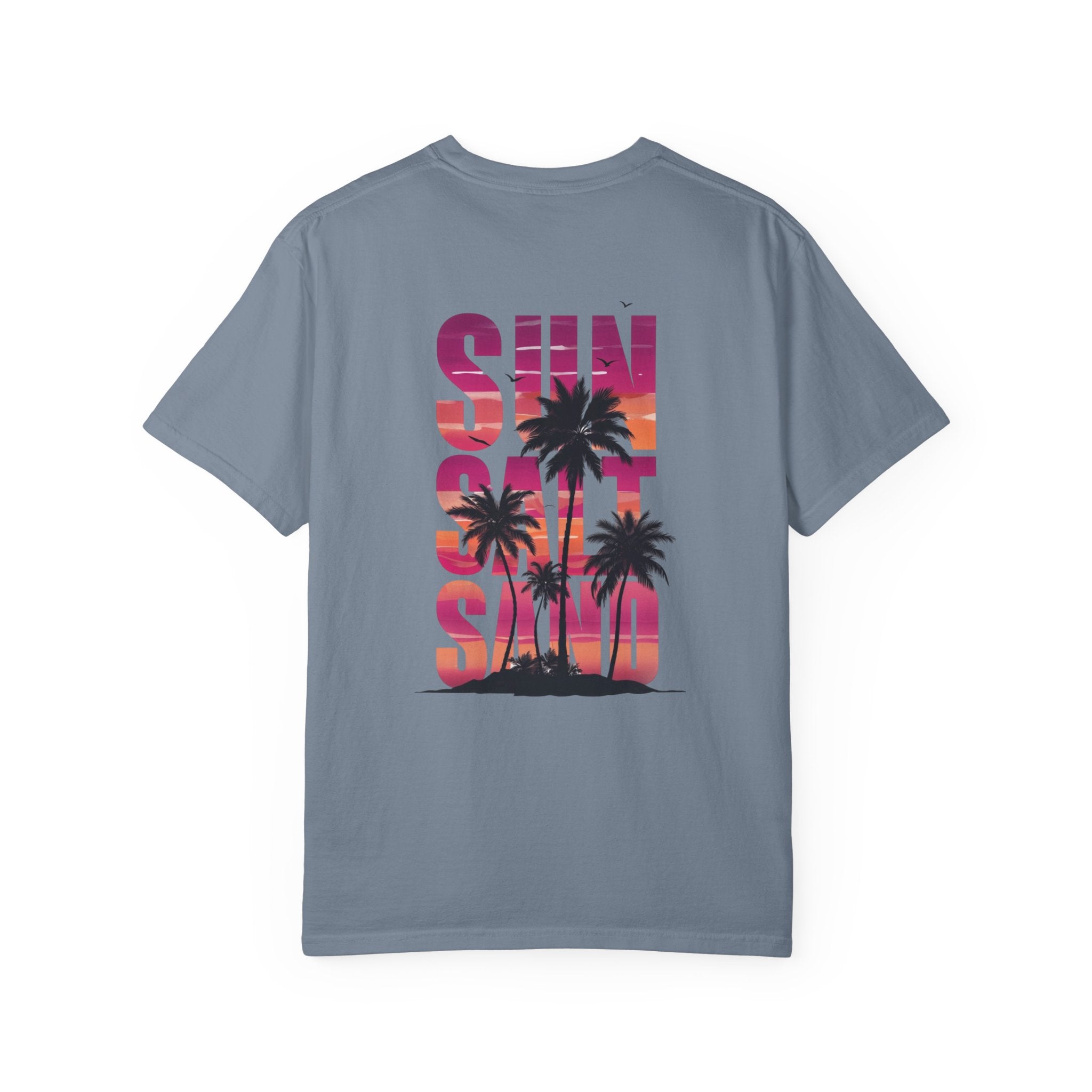 Sunset Sand T-Shirt — Palm Tree Beach Graphic Tee