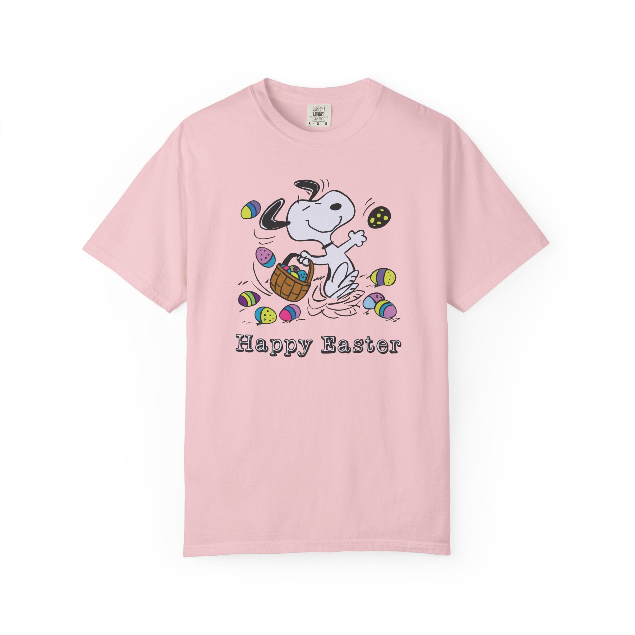 Easter Snoopy T-Shirt — "Happy Easter" Cartoon Egg Hunt Tee