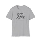 Dog Outline T-Shirt - Cute Happy Puppy Graphic Tee