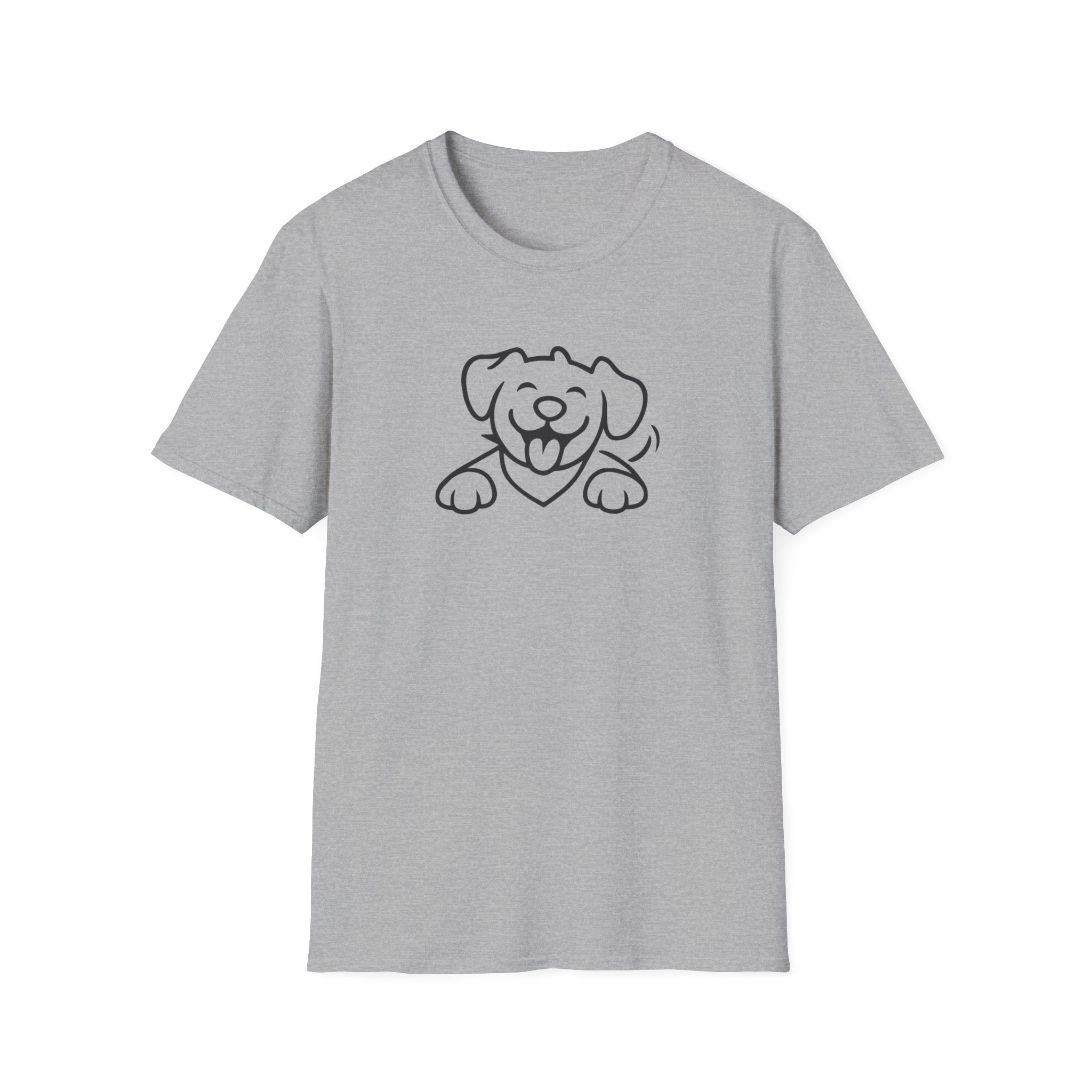 Dog Outline T-Shirt - Cute Happy Puppy Graphic Tee