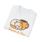 Purr & Sip Cat Coffee T-Shirt