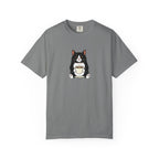 Tuxedo Cat Holding Coffee T-Shirt