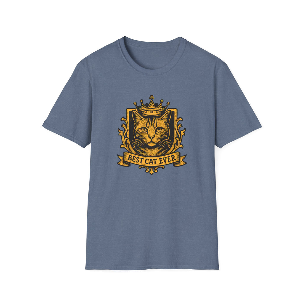Cat Crest T-Shirt — "Best Cat Ever" Vintage Royal Cat Tee