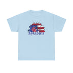 Bixby Spartans Patriotic American Flower T-Shirt