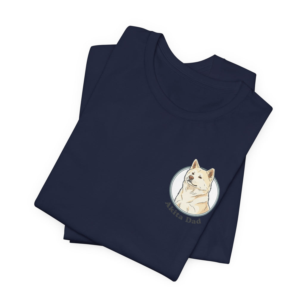 Akita Dad T-Shirt — Cute Akita Dog Graphic Tee for Dog Lovers