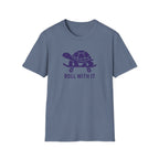 T-Shirt — "Roll With It" Turtle Skateboard Graphic Tee