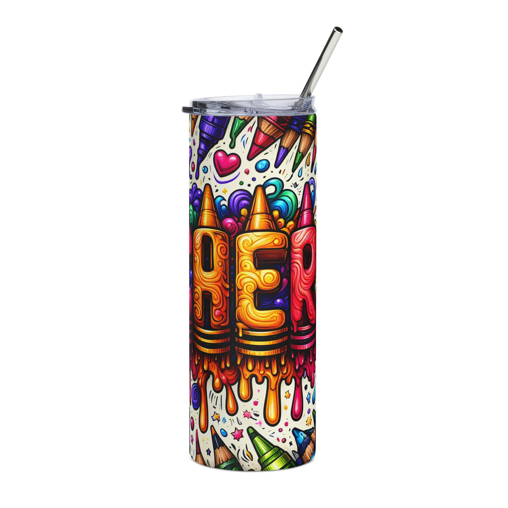 Colorful Drippy Crayon Teacher 20oz Tumbler