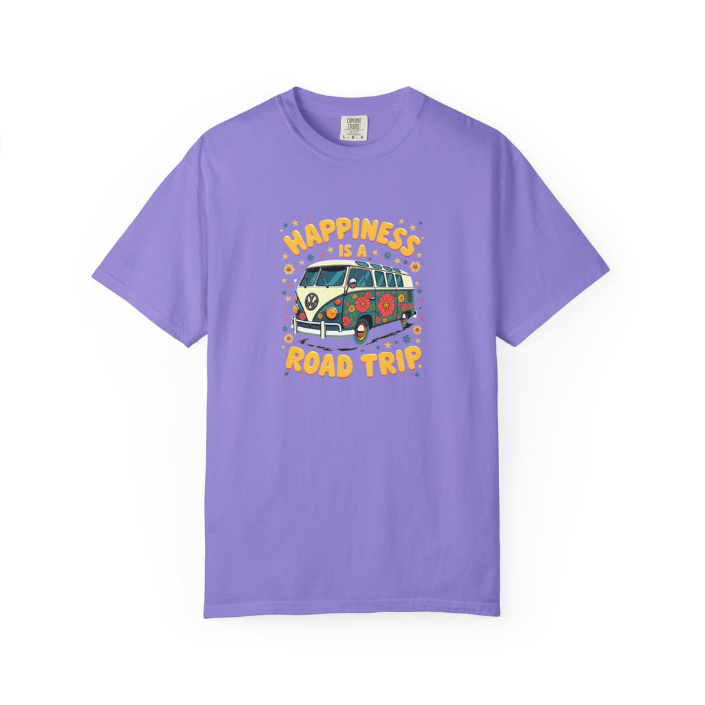 Road Trip T-Shirt — "Happiness Is A Road Trip" Vintage Camper Tee